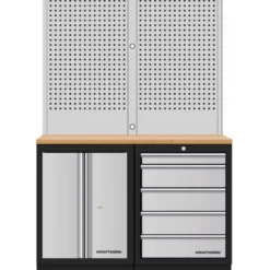 Mobilier d'atelier 2 éléments combi-standard + panneaux perforés MOBILIO - KRAFTWERK 3964K-S5-W