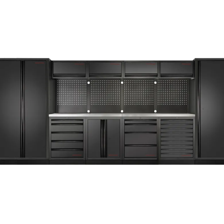 Mobilier d'Atelier 6 Éléments dont 1 Armoire Double Porte MOBILIO BLK Kraftwerk - 3964K-BLK-013