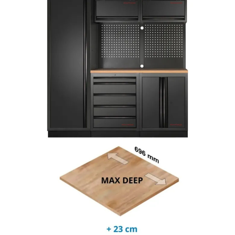 Mobilier d'Atelier 3 Éléments Max Deep MOBILIO BLK Kraftwerk - 3964A-BLK-EX