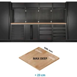 Mobilier d'Atelier 6 Éléments Max Deep MOBILIO EX BLK Kraftwerk - 3964F-BLK-EX