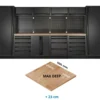 Mobilier d'Atelier 6 Éléments Max Deep MOBILIO EX BLK KRAFTWERK - 3964C-BLK-EX