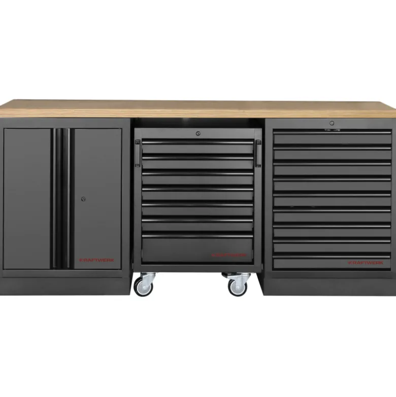 Mobilier d'Atelier 3 Éléments MOBILIO BLK Hêtre ou Inox KRAFTWERK