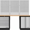 Mobilier d'atelier 2 éléments + panneaux perforés combi-standard MOBILIO - KRAFTWERK 3964K-80S-W