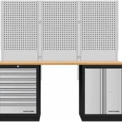 Mobilier d'atelier 2 éléments + panneaux perforés combi-standard MOBILIO - KRAFTWERK 3964K-80S-W