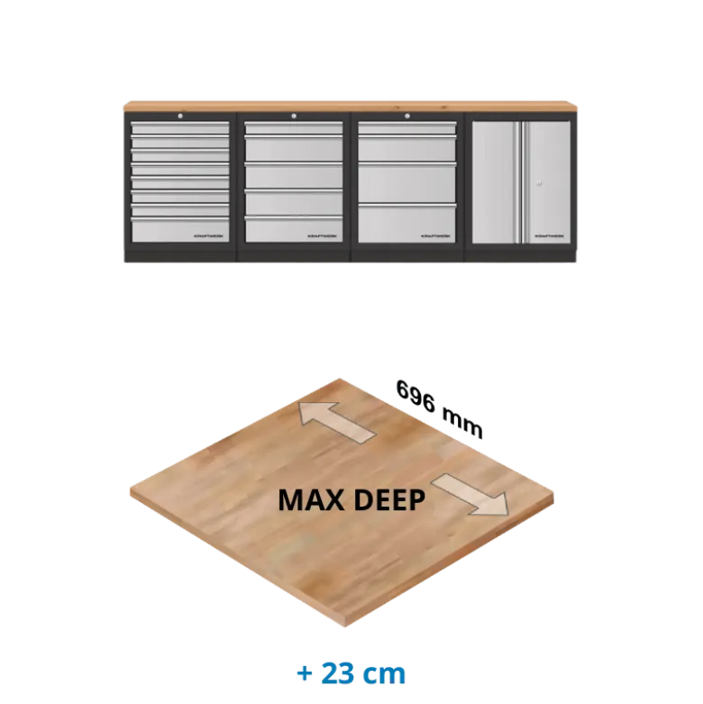 Mobilier d'atelier 4 éléments standard MOBILIO Max deep KRAFTWERK - 3964K-854S-EX