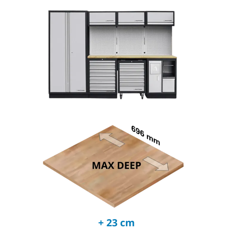 Mobilier d'atelier modulaire avec servante 4 éléments MOBILIO Max deep KRAFTWERK - 3964D-EX