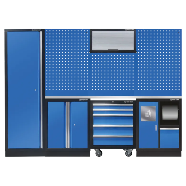 Mobilier 4 Éléments - Bleu Plan De Travail Inox King Tony - 87D11AKBTS