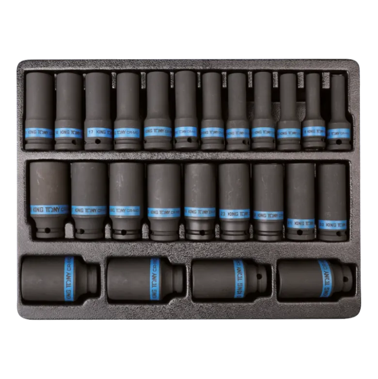 Module ABS De Douilles À Chocs Longues 1/2" Métriques - 25Pcs King Tony - 94435MP