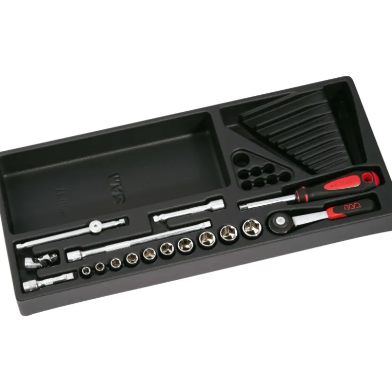Module Abs 1/3 De 17 Outils 1/4'' 6 Pans En Mm SAM Outillage - 73-R17M