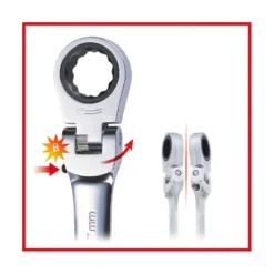 Module de clés mixtes à cliquet à tête inclinable à verrouillage GEARplus avec adaptateurs, 16 pcs KS TOOLS 713.2028