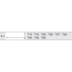 Module de clés mâles TORX à poignée en T, 9 pièces KS TOOLS 713.5018