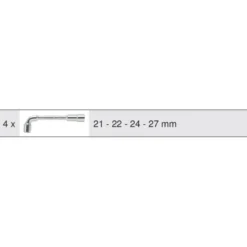Module de clés à pipe débouchées - 6 pans, 4 pièces KS TOOLS 713.4004