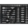 Module de douilles 1/4" + 3/8" + 1/2" BASIC LINE, 86 pièces - KRAFTWERK 105.102.011