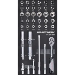 Module de douilles 3/8" BASIC LINE, 40 pièces, 40x20 - KRAFTWERK 105.301.036
