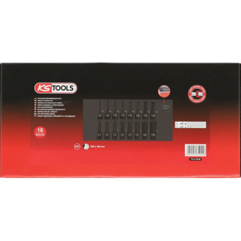 Module de douilles à chocs 1/2'', 16 pièces KS TOOLS 713.1016