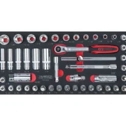 Module de douilles et accessoires ULTIMATE 3/8'' en pouces, 46 pièces KS TOOLS 713.1023
