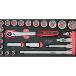 Module de douilles et accessoires ULTIMATE 1/2'' en pouces, 24 pièces KS TOOLS 713.1025