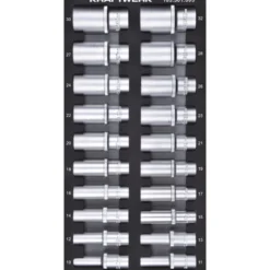 Module de douilles longues 1/2", BASIC LINE, 20 pièces, 40x20 - KRAFTWERK 105.301.003