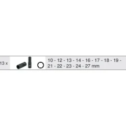 Module de douilles longues à chocs 1/2'', 13 pièces KS TOOLS 713.1030