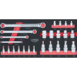 Module de douilles ULTIMATE et clés TORX 1/4 - 1/2, 25 pièces KS TOOLS 713.5008