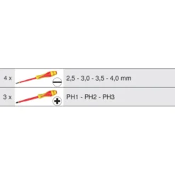 Module de tournevis isolés 1000V ULTIMATE Fente - PHILLIPS, 7 pièces KS TOOLS 713.6015