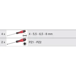 Module de tournevis ULTIMATE Fente - POZIDRIV, 6 pièces KS TOOLS 713.5016