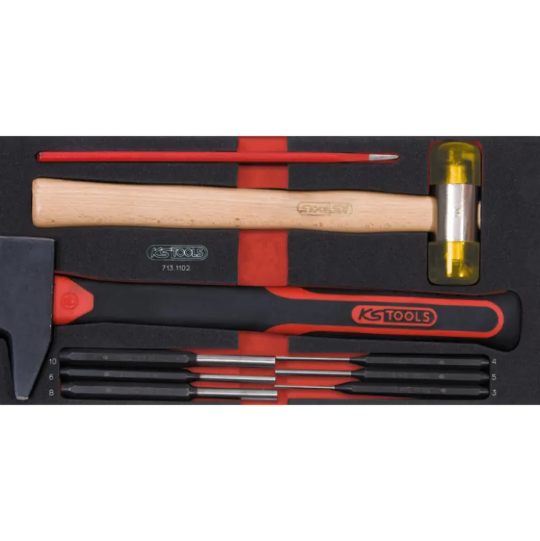 Module d'outils de frappe manche fibre, 9 pièces KS TOOLS 713.1102