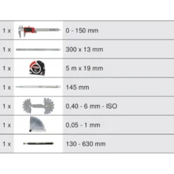 Module d'outils de mesure, 7 pièces KS TOOLS 713.8007