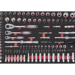 Module jeu de douilles PRO LINE EVA - 1/4" + 3/8" + 1/2" - 125 pièces, 60x40 - KRAFTWERK 105.502.026