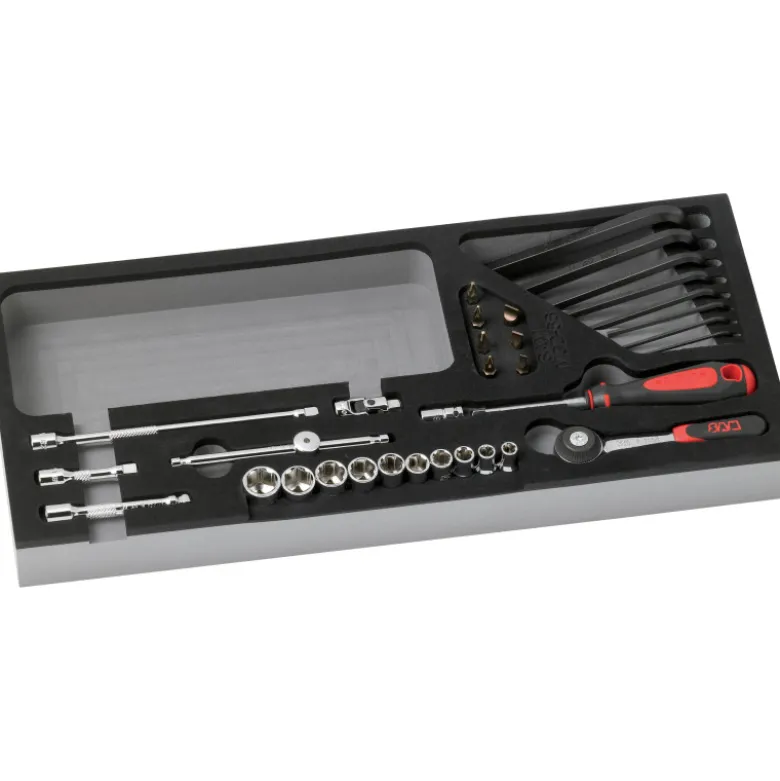 Module Mousse 1/3 De 34 Outils 1/4'' 6 Pans En Mm SAM Outillage - 73-R34MM