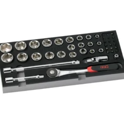 Module Mousse 1/3 De 45 Outils 1/2'' 6 Pans En Mm SAM Outillage - 75-SH45MM