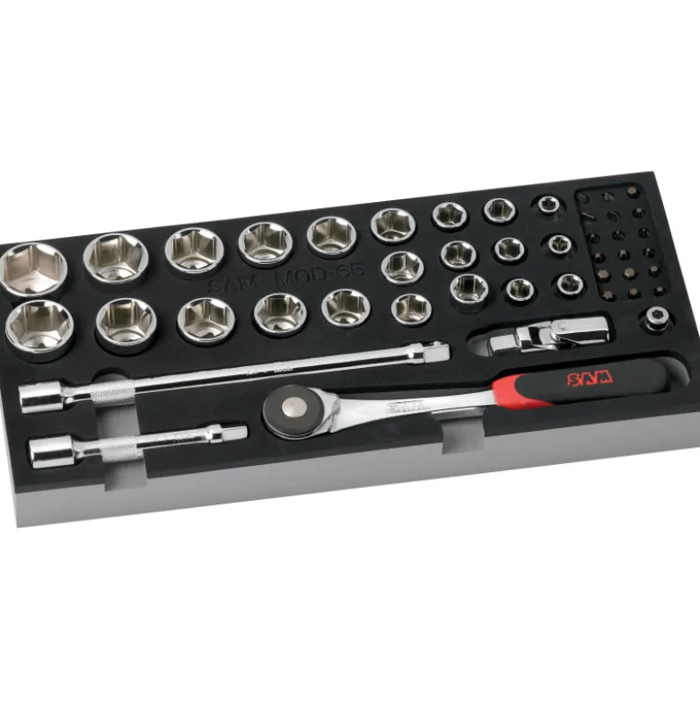 Module Mousse 1/3 De 45 Outils 1/2'' 6 Pans En Mm SAM Outillage - 75-SH45MM
