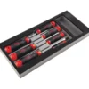 Module Mousse 1/3 De 7 Tournevis Bi-Matiere Fente - Phillips SAM Outillage - T-PJ7MM