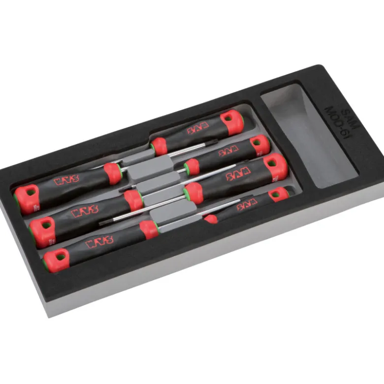 Module Mousse 1/3 De 7 Tournevis Bi-Matiere Torx SAM Outillage - T-XJ7MM