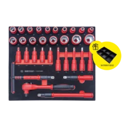 Module Mousse + Pp Douilles Et Accessoires Isolés 1/2" - 32 Pièces King Tony - 945VE02MRVP
