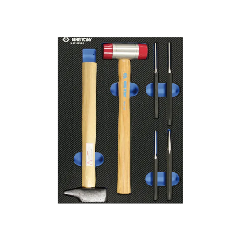 Module Mousse + Pp 6Pcs Marteaux Chasses King Tony - 990106SRE