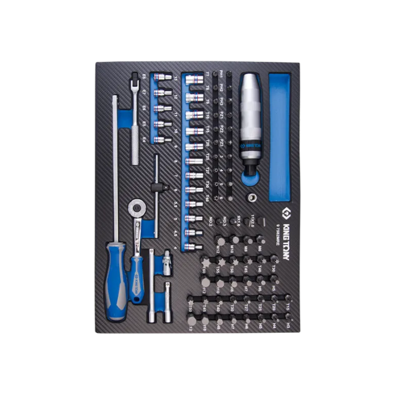 Module Mousse + Pp 82 Pièces Douilles 1/4" Et Accessoires King Tony - 97582MRE