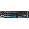 Module Mousse + Pp 30 Pièces Douilles 1/4 & 1/2" Et Accessoires King Tony - 97530MRE