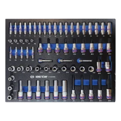Module Mousse + Pp 67 Pièces Douilles 1/4 & 1/2" King Tony - 973B1MRE