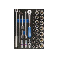 Module Mousse + Pp 33 Pièces Douilles 1/2" Et Accessoires King Tony - 94333MRE
