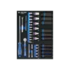 Module Mousse + Pp 40 Pièces Douilles 1/4 & 1/2" Et Accessoires King Tony - 97540MRE
