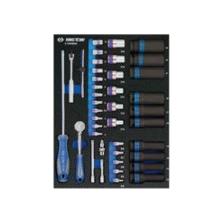 Module Mousse + Pp 40 Pièces Douilles 1/4 & 1/2" Et Accessoires King Tony - 97540MRE