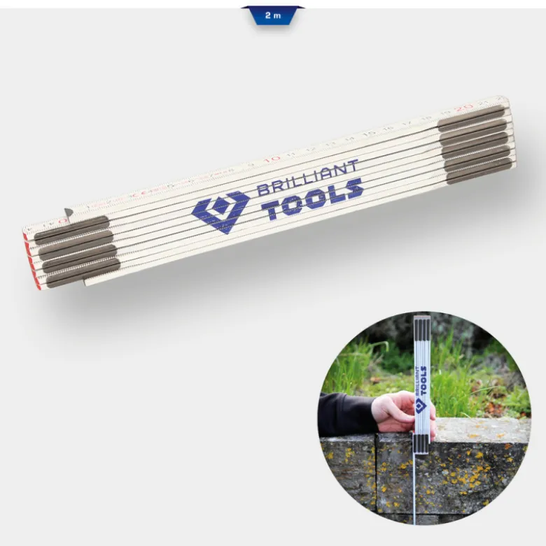 Mètre pliant en bois Longueur 2m BRILLIANT TOOLS - BT110900