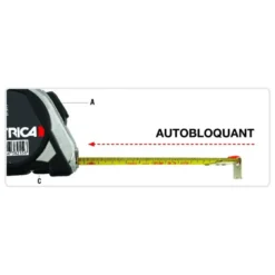 Mètre Ruban Action Chromed 5m 19mm METRICA - 08214