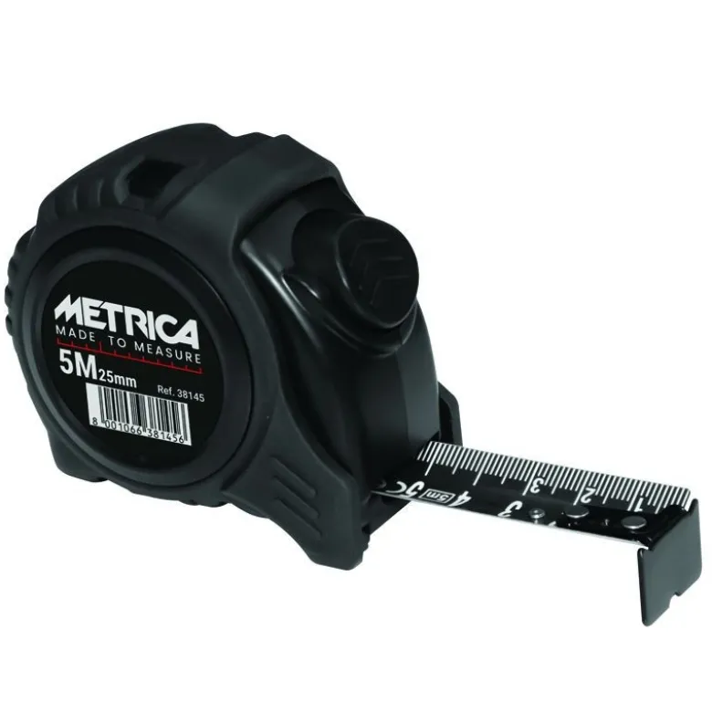 Mètre ruban autobloquant all black 3m à 8m - METRICA