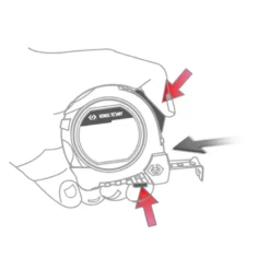 Mètre À Ruban Magnètique 5M X 19Mm Graduation Métriques Et Pouces King Tony - 7909405C