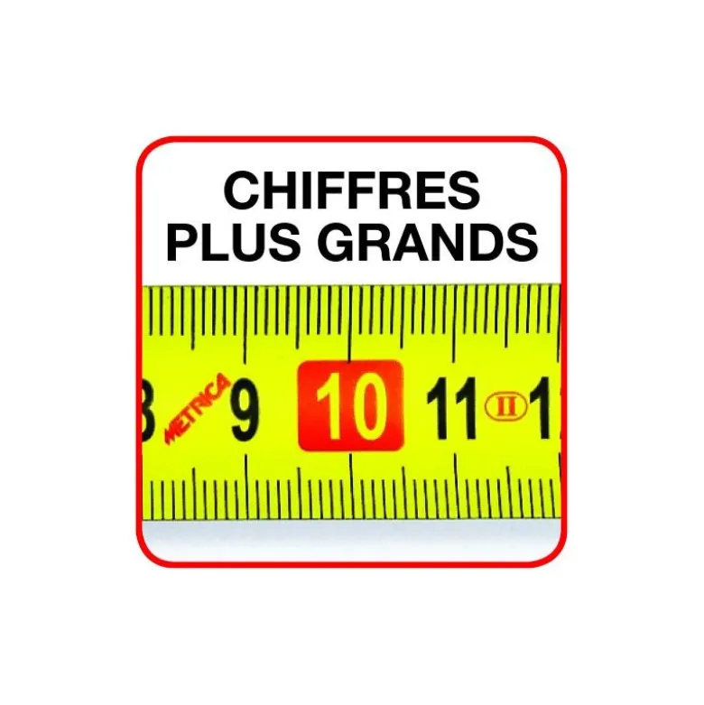 Mètre ruban Rubber Touch 5m à 10m - METRICA