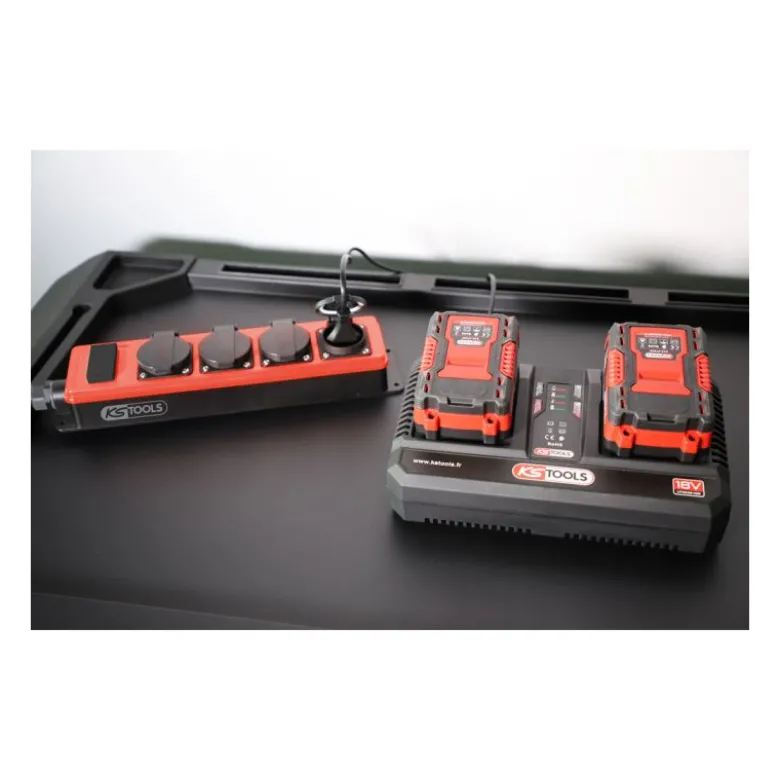 Multiprise électrique 5M 4 prises 2 ports USB KS TOOLS - 150.4232F
