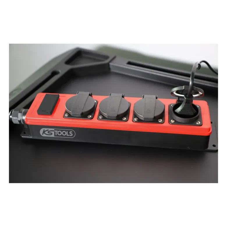 Multiprise électrique 5M 4 prises 2 ports USB KS TOOLS - 150.4232F