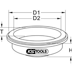 Outil de montage de joints à lèvres pour vilebrequin pour Scania KS TOOLS 455.0075